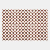 BROWN & WHITE POLKA DOTS & PLAIDS GESCHENKPAPIER SET (Vorderseite 3)