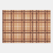 BROWN & WHITE POLKA DOTS & PLAIDS GESCHENKPAPIER SET (Vorderseite 2)