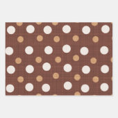 BROWN & WHITE POLKA DOTS & PLAIDS GESCHENKPAPIER SET (Vorderseite)