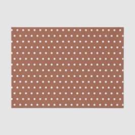 BROWN & WHITE POLKA DOTS SEIDENPAPIER