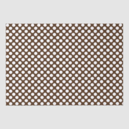 Brown White Polka Dots Seidenpapier