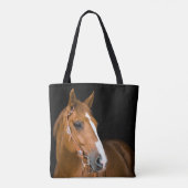 Brown White Quarter Horse Foto Tasche (Rückseite)