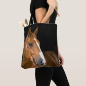 Brown White Quarter Horse Foto Tasche (Von Nahem)