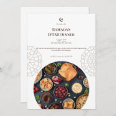 Brown White Ramadan Iftar Abendessen Einladung (Vorne/Hinten)
