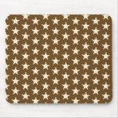 Brown White Sheriff Cowboy Stars Rustikaler Bauer Mousepad (Vorne)