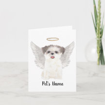 Brown & White Shih Tzu Beileid Memorial