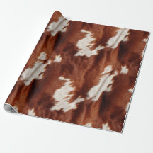 Brown White Southwest Cowhide
