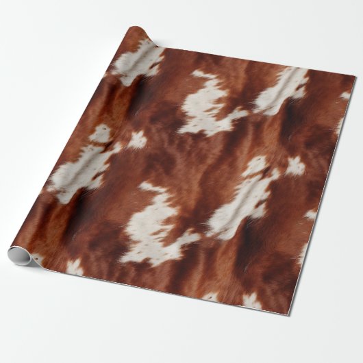 Brown White Southwest Cowhide Geschenkpapier (Ungerollt)