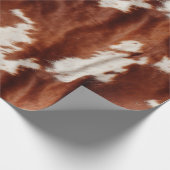Brown White Southwest Cowhide Geschenkpapier (Ecke)