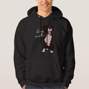 Brown & White Staffordshire Bull Terrier Dog Mama Hoodie