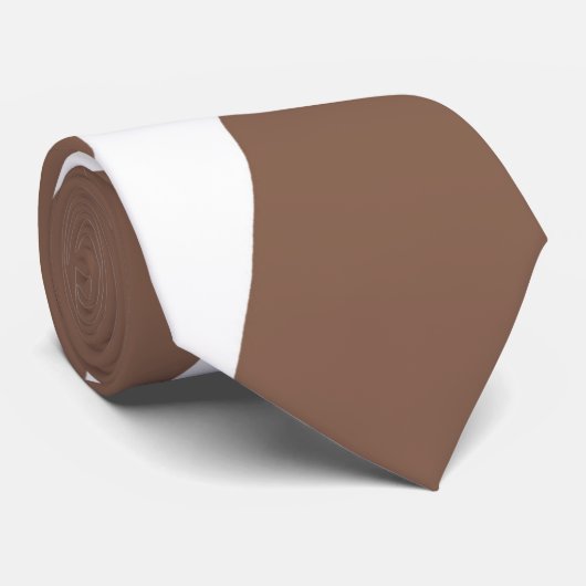 Brown & White Sunray Pattern Neck Tie Krawatte (Gerollt)