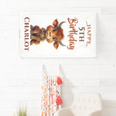 Brown White Sweet Funny Cow Banner (Insitu)