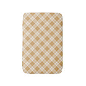 Brown White Tartan Muster yxm0uat9 Badematte (Vorderseite Vertikal)