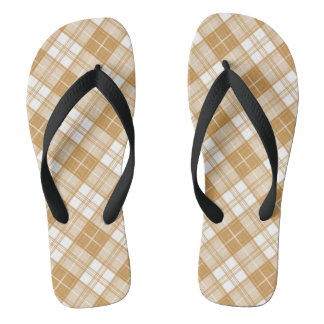 Brown White Tartan Muster yxm0uat9 Badesandalen