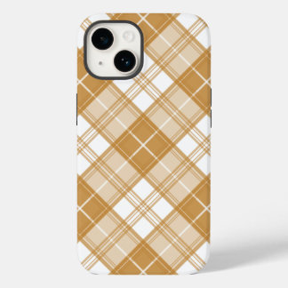 Brown White Tartan Muster yxm0uat9 Case-Mate iPhone 14 Hülle
