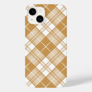Brown White Tartan Muster yxm0uat9 Case-Mate iPhone 14 Hülle