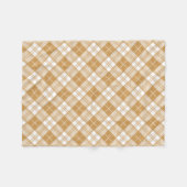 Brown White Tartan Muster yxm0uat9 Fleecedecke (Vorderseite (Horizontal))