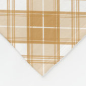 Brown White Tartan Muster yxm0uat9 Fleecedecke (Ecke)