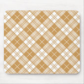 Brown White Tartan Muster yxm0uat9 Mousepad (Vorne)