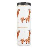 Brown White Toy Animal Cactus Camel Llama Thermosbecher (Rückseite)