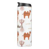 Brown White Toy Animal Cactus Camel Llama Thermosbecher (Nach rechts gedreht)