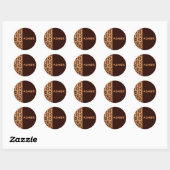 Brown Wicker Stars Sticker (Blatt)