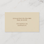 Brown Wirbel Business Card Visitenkarte (Rückseite)