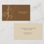 Brown Wirbel Business Card Visitenkarte (Vorne/Hinten)