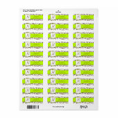 Brown Wirbel Damask Green Return Address Label (Vorne)