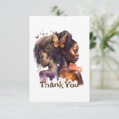 Brown Woman Dankeskarte (Stehend Vorderseite)