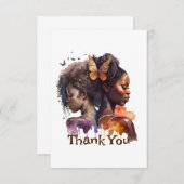 Brown Woman Dankeskarte (Vorne/Hinten)