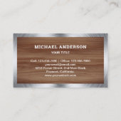 Brown Wood Grain Construction Hauling Dump Truck Visitenkarte (Rückseite)