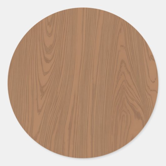  Brown Wood Grain Runder Aufkleber (Vorderseite)