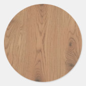  Brown Wood Grain Runder Aufkleber (Vorderseite)