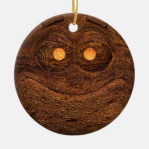 Brown Wood Keramik Ornament