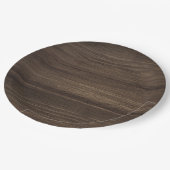 Brown Wood Pappteller (Schrägansicht)