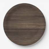 Brown Wood Pappteller (Vorderseite)