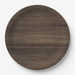Brown Wood Pappteller