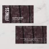 Brown Wood Special Moderne Fitness Personal Traine Visitenkarte (Vorne/Hinten)