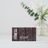 Brown Wood Special Moderne Fitness Personal Traine Visitenkarte (Stehend Vorderseite)