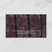 Brown Wood Special Moderne Fitness Personal Traine Visitenkarte (Rückseite)