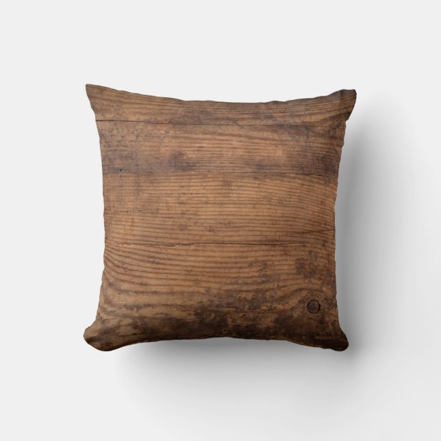 Brown wood texture. Abstract background, empty tem Kissen (Vorderseite)