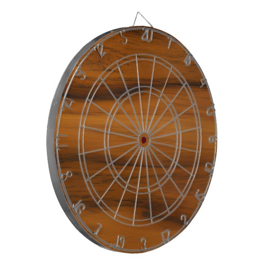 Brown Wood Texture Dartscheibe (Vorderseite Links)