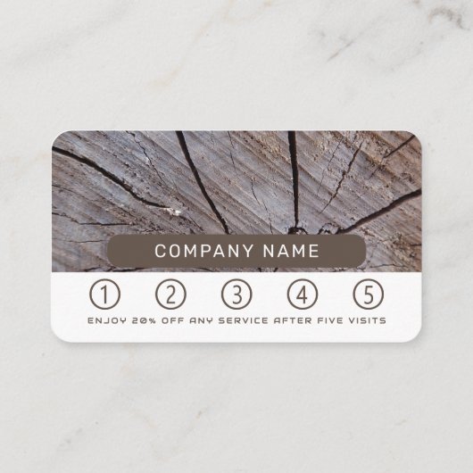 Brown Wood Treuekarte (Rückseite)