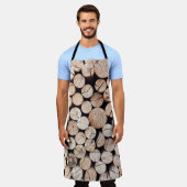 Brown wooden log lot schürze (Getragen)