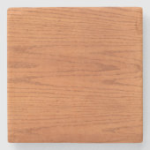 Brown Woodgrain Square Untersetzer (Vorderseite)