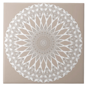 Brown Wool Tristyns Mandala Fliese