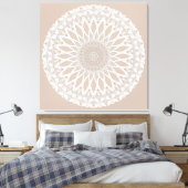 Brown Wool Tristyns Mandala Leinwanddruck (Insitu (Schlafzimmer))