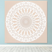 Brown Wool Tristyns Mandala Leinwanddruck (Insitu (Holzboden))