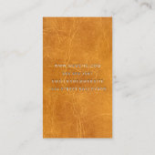 Brown Worn Leather Visitenkarte (Rückseite)